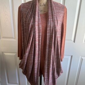 EUC LOGO 2 Pieces by Lori Goldstein 2 piece set; 3/4 sleeve top with Vest!